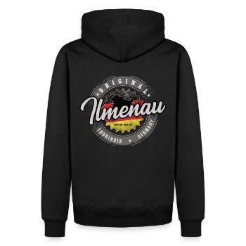 Original Germany Thüringen Ilmenau - Männer Premium Bio Hoodie - Schwarz - Hinten - Nico (187cm)