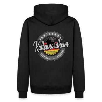 Original Germany Thüringen Kaltennordheim - Männer Premium Bio Hoodie - Schwarz - Hinten - Nico (187cm)