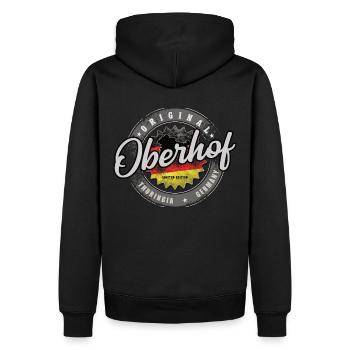 Original Germany Thüringen Oberhof - Männer Premium Bio Hoodie - Schwarz - Hinten - Nico (187cm)