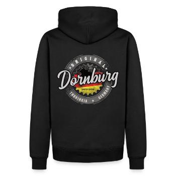 Original Germany Thüringen Dornburg - Männer Premium Bio Hoodie - Schwarz - Hinten - Nico (187cm)