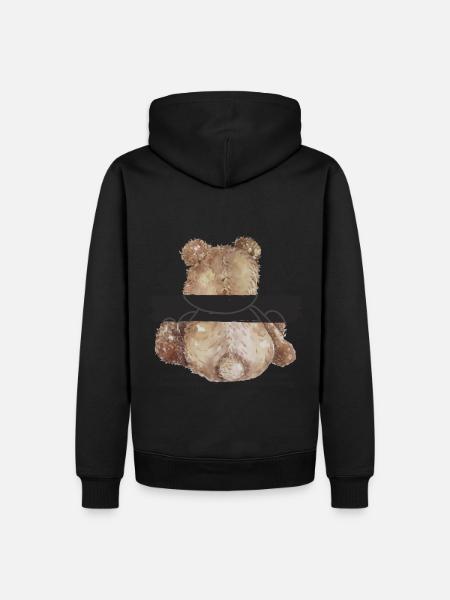Teddy Comic Design - Men’s Premium Organic Hoodie - black
