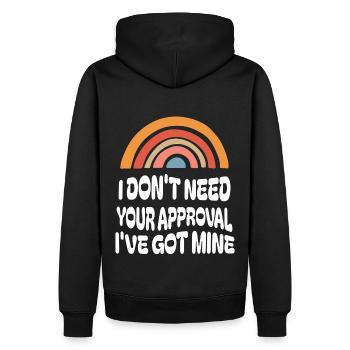 Untitled Project Merch by T Shirt - Men’s Premium Organic Hoodie - black - Back - Nico (187cm)