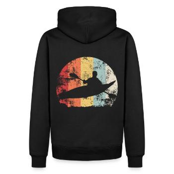 Kajak Kajak Fahren - Männer Premium Bio Hoodie - Schwarz - Hinten - Nico (187cm)