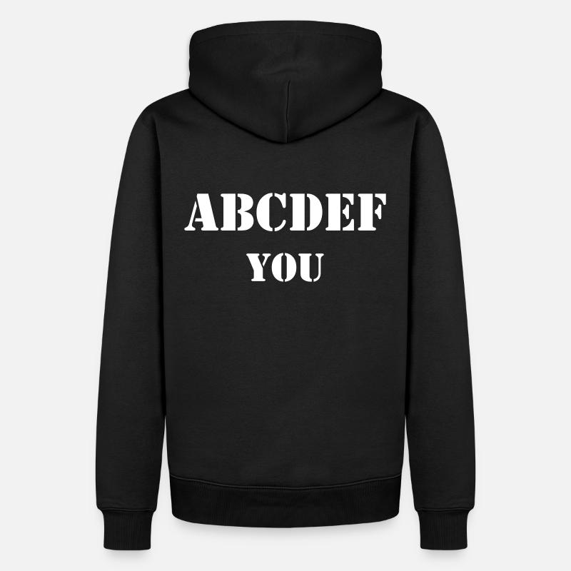ABCDEF VOUS - Sweat à capuche Premium bio Homme - noir