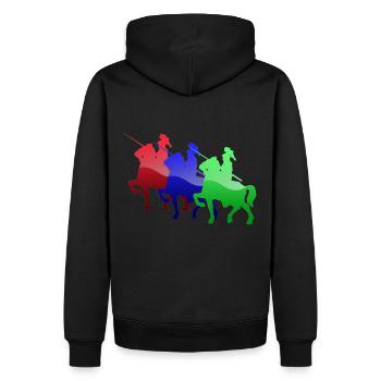 Mittelalterliche Ritter der Farbe - Männer Premium Bio Hoodie - Schwarz - Hinten - Nico (187cm)