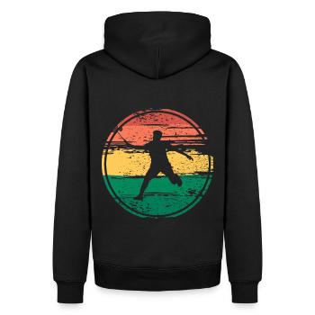 Badminton Badminton Sports - Sweat à capuche Premium bio Homme - noir - Dos - Nico (187cm)
