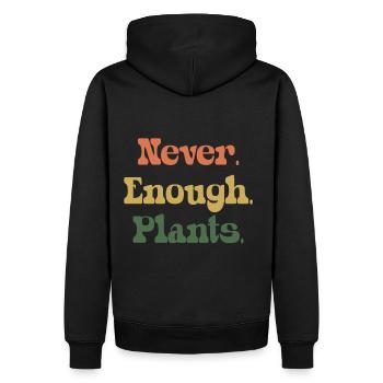 Never Enough Plants - Plants House - Gardener - Men’s Premium Organic Hoodie - black - Back - Nico (187cm)