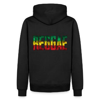 Raggae xxl - Sweat à capuche Premium bio Homme - noir - Dos - Nico (187cm)