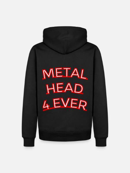 Metal Head 4 Ever - Männer Premium Bio Hoodie - Schwarz