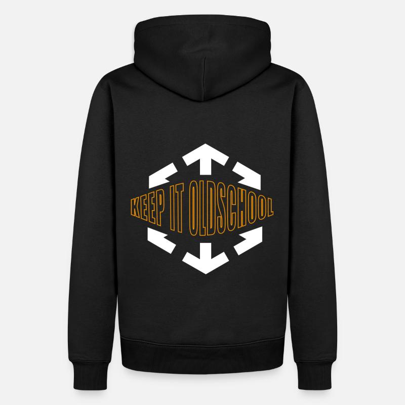 Keep It Old School - Männer Premium Bio Hoodie - Schwarz