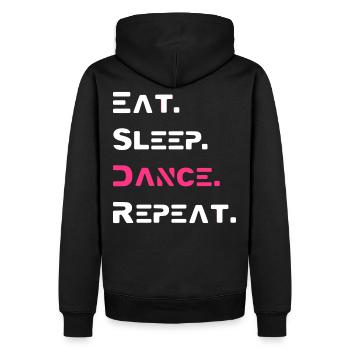 Eat Sleep Dance Repeat Dance Dancing 2reborn - Sweat à capuche Premium bio Homme - noir - Dos - Nico (187cm)