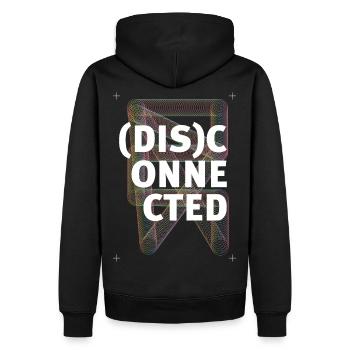 Getrennt - Männer Premium Bio Hoodie - Schwarz - Hinten - Nico (187cm)