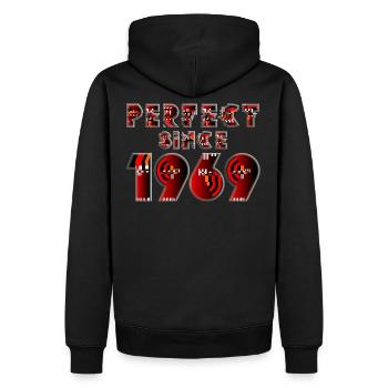 Geburtsjahr 1969 - Männer Premium Bio Hoodie - Schwarz - Hinten - Nico (187cm)