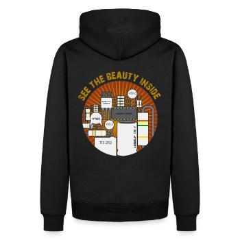 See The Beauty Inside Electrical Engineering Freak Funny - Men’s Premium Organic Hoodie - black - Back - Nico (187cm)