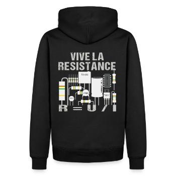 Viva La Resistance Génie électrique de résistance - Sweat à capuche Premium bio Homme - noir - Dos - Nico (187cm)