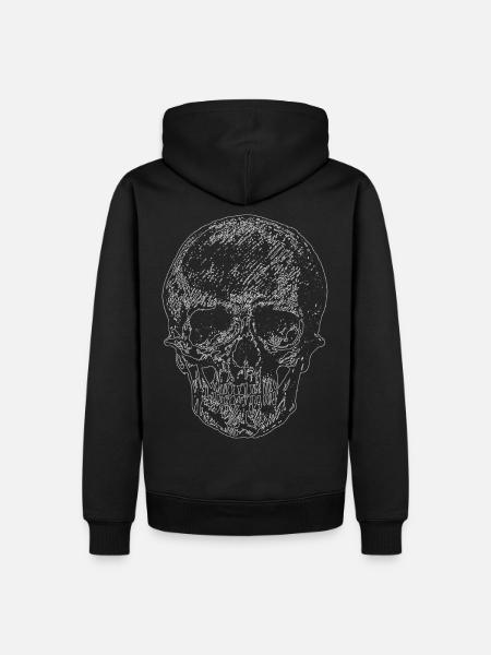 scull - Men’s Premium Organic Hoodie - black