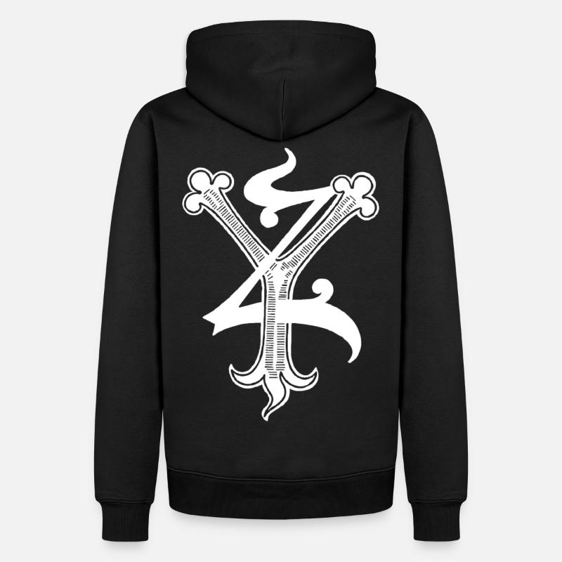 Lettres YZ Rapp art - Sweat à capuche Premium bio Homme - noir