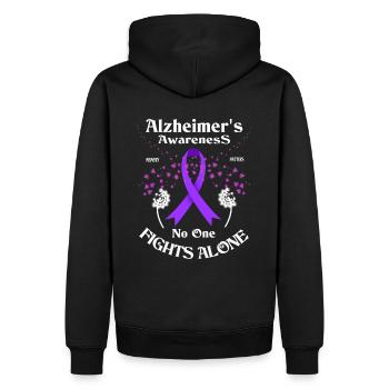 Alzheimer Heilen Krankheit Bewusstsein Erinnerung - Männer Premium Bio Hoodie - Schwarz - Hinten - Nico (187cm)