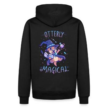 Otterly Magique - Sweat à capuche Premium bio Homme - noir - Dos - Nico (187cm)