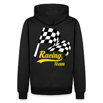 Racing Team 06 - Sweat à capuche Premium bio Homme - noir - Dos - Nico (187cm)