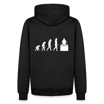 Evolution DJ Club Platine EDM Musique - Sweat à capuche Premium bio Homme - noir - Dos - Nico (187cm)