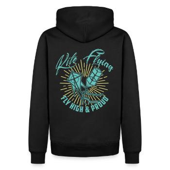 Drachen Steigen Lassen Drachensport Drachenfest - Männer Premium Bio Hoodie - Schwarz - Hinten - Nico (187cm)