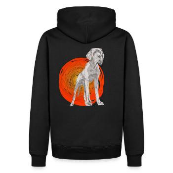 Dogge allemand - Sweat à capuche Premium bio Homme - noir - Dos - Nico (187cm)