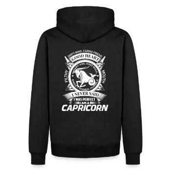 Signe du zodiaque Capricorne - Capricorne Zodiaque - Sweat à capuche Premium bio Homme - noir - Dos - Nico (187cm)