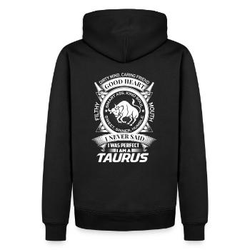 Signe du zodiaque Taureau - zodiac taurus - Sweat à capuche Premium bio Homme - noir - Dos - Nico (187cm)