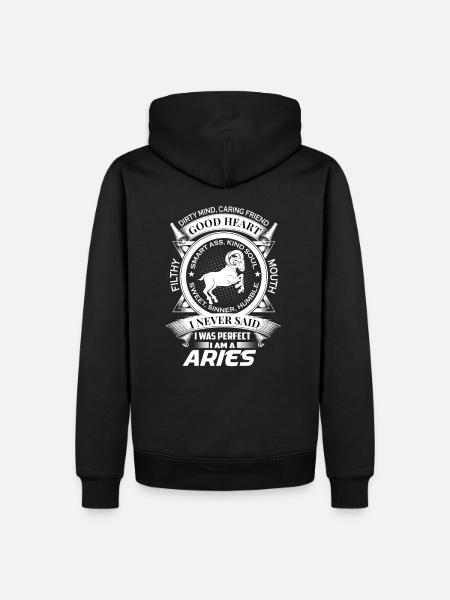 Sternzeichen Widder - zodiac aries - Männer Premium Bio Hoodie - Schwarz