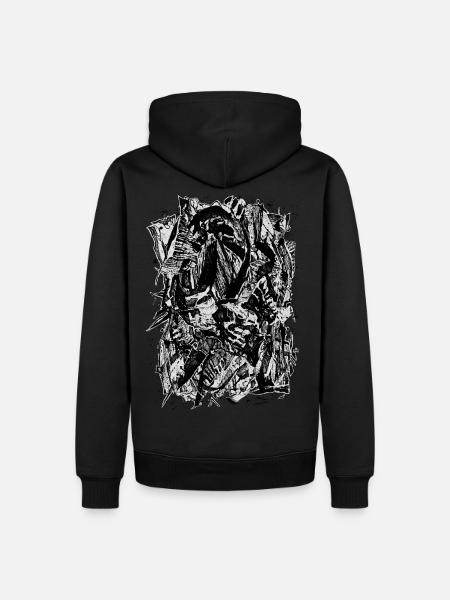 Death abstraction - Men’s Premium Organic Hoodie - black