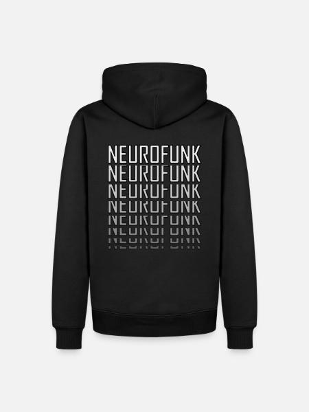 Neurofunk backprint - Men’s Premium Organic Hoodie - black