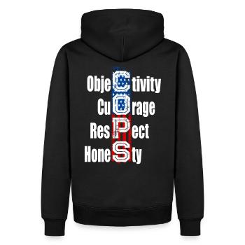 Support cops police cop supporters - Men’s Premium Organic Hoodie - black - Back - Nico (187cm)