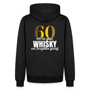 60.Geburtstag Whisky Geschenk runder Geburtstag - Männer Premium Bio Hoodie - Schwarz - Hinten - Nico (187cm)