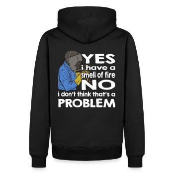 Soudeur Soudage Oui, je sens le feu - Sweat à capuche Premium bio Homme - noir - Dos - Nico (187cm)