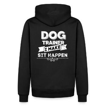 Chien dresseur siège chien chiens formation de chien - Sweat à capuche Premium bio Homme - noir - Dos - Nico (187cm)