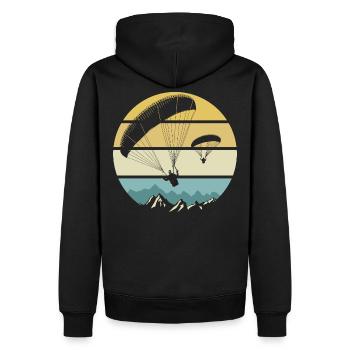 paragliding gift man woman sport paraglider - Men’s Premium Organic Hoodie - black - Back - Nico (187cm)