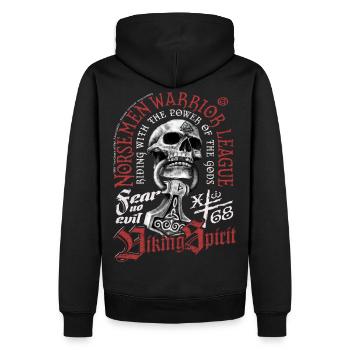 Ligue nordique - Sweat à capuche Premium bio Homme - noir - Dos - Nico (187cm)