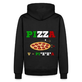 Pizza Formel Italien Pizzeria Margherita Geschenk - Männer Premium Bio Hoodie - Schwarz - Hinten - Nico (187cm)