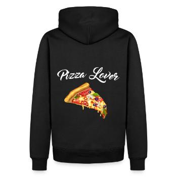 Pizza Lover Italien italienische Pizza Margherita - Männer Premium Bio Hoodie - Schwarz - Hinten - Nico (187cm)