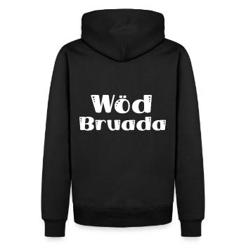 Wöd Bruada Österreich toller Bruder Österreich - Männer Premium Bio Hoodie - Schwarz - Hinten - Nico (187cm)
