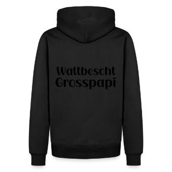 Wältbescht Grosspapi bescht Grosspapi Opa Schweiz - Männer Premium Bio Hoodie - Schwarz - Hinten - Nico (187cm)