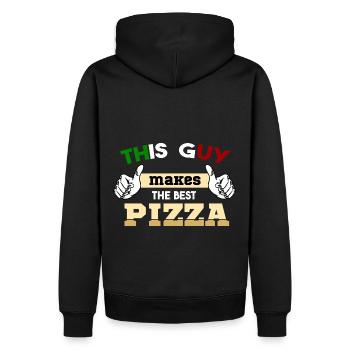 pizza maker pizza baking Italy pizzeria gift - Men’s Premium Organic Hoodie - black - Back - Nico (187cm)
