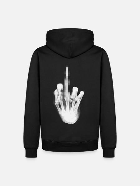 Fuck you - Männer Premium Bio Hoodie - Schwarz