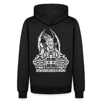 Tekno People Europe - Sweat à capuche Premium bio Homme - noir - Dos - Nico (187cm)