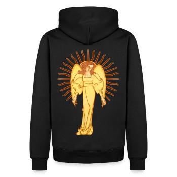 Votre ange gardien, un ange Art Nouveau - Sweat à capuche Premium bio Homme - noir - Dos - Nico (187cm)