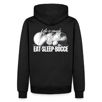 Eat Sleep Bocce Ball Set avec Jack Bocci Game - Sweat à capuche Premium bio Homme - noir - Dos - Nico (187cm)