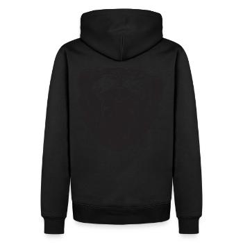 Motif d’ours à tête d’ours brun pour équipe d’ours brun ou - Sweat à capuche Premium bio Homme - noir - Dos - Nico (187cm)