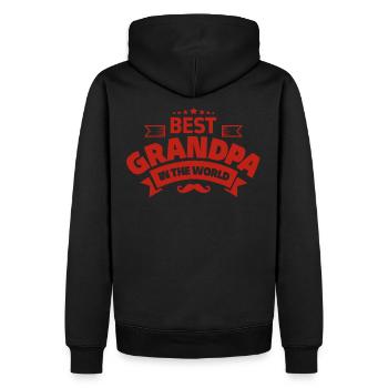 Meilleur grand-père de tous les temps Meilleur grand-père du monde Grand-père - Sweat à capuche Premium bio Homme - noir - Dos - Nico (187cm)