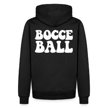 Bocce Spruch Bocce Ball mit Jack Bocci Game Bocce - Männer Premium Bio Hoodie - Schwarz - Hinten - Nico (187cm)